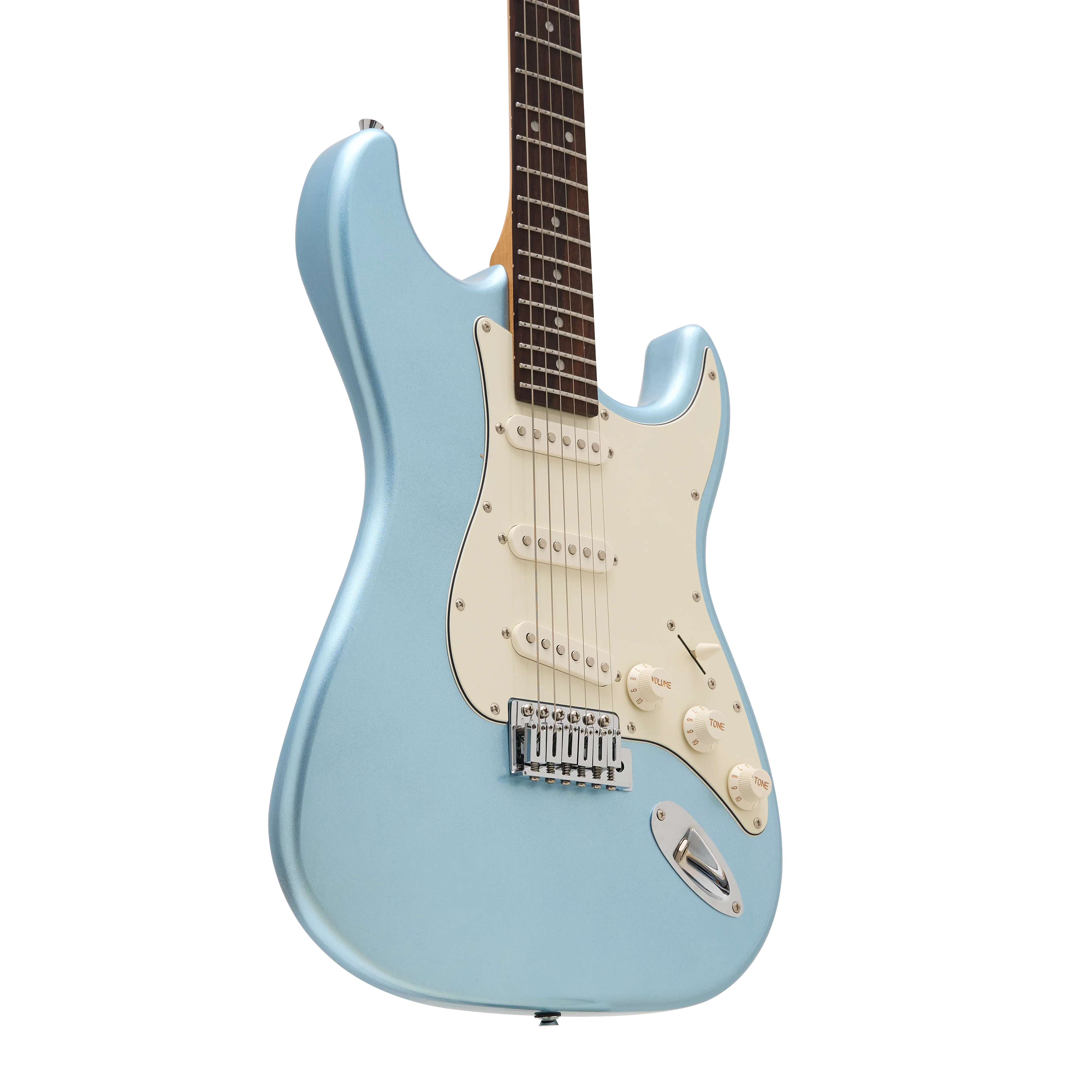 KS-Classic SSS Rosewood Metallic Ice Blue E-Gitarre
